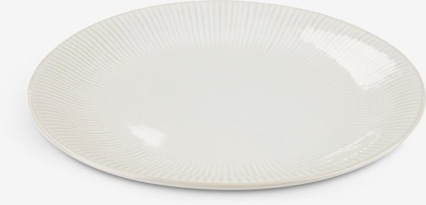 Tallerken STEFFEN Ø27cm lertøj hvid
